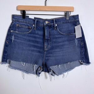 Good American Good '90s Cutoff Denim Shorts size 8/29